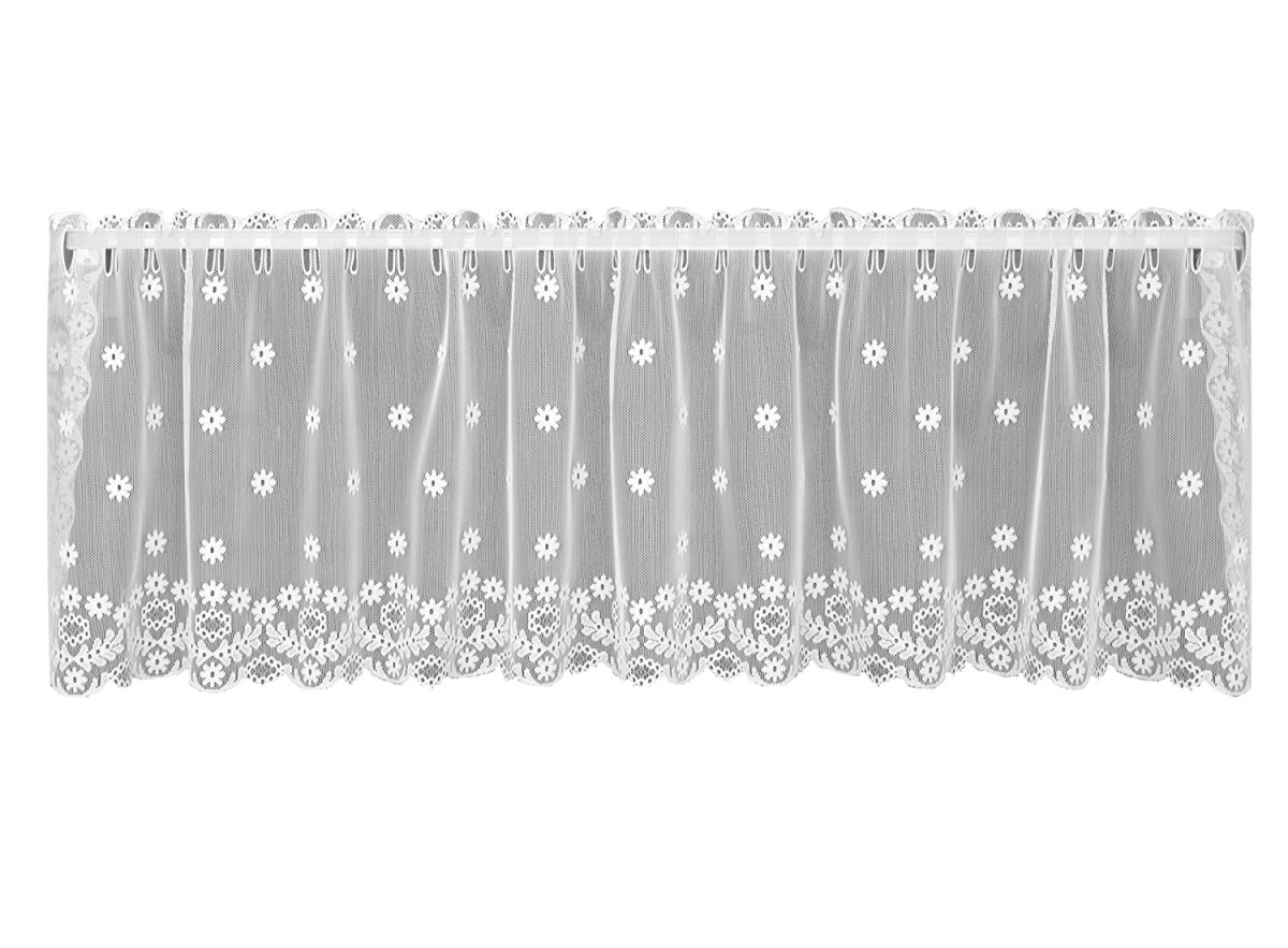 Picture of Heritage Lace 6375W-6016 Daisy 60 x 16 in. Valance&#44; White