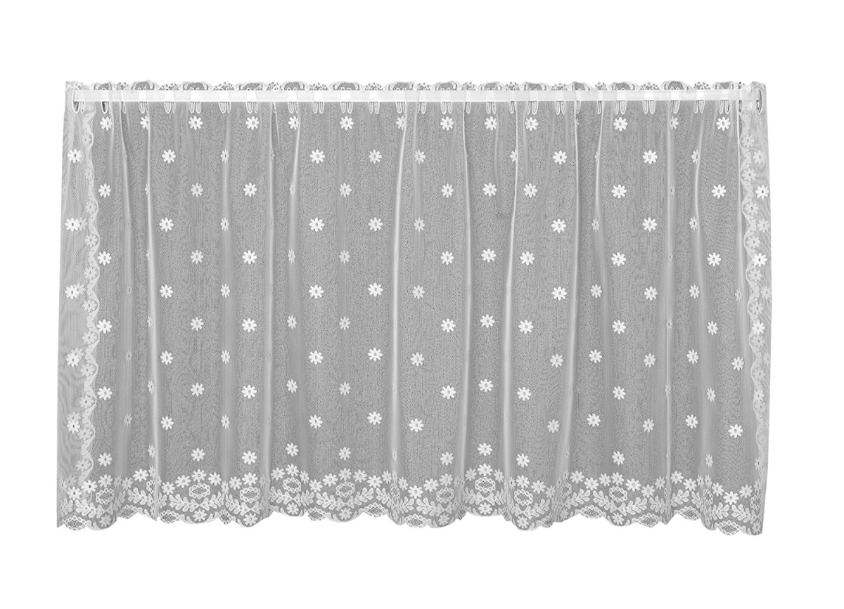 Picture of Heritage Lace 6375W-6024 Daisy 60 x 24 in. Tier&#44; White