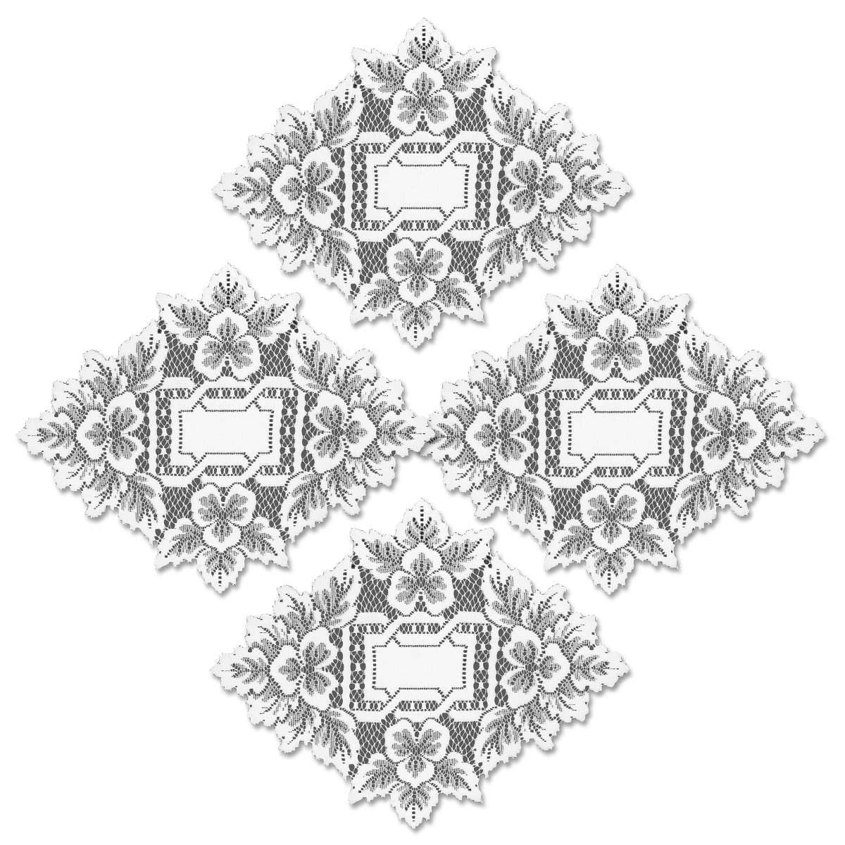 Picture of Heritage Lace HL-1209W-S 12 x 9 in. Heirloom Doily - White - Set of 4