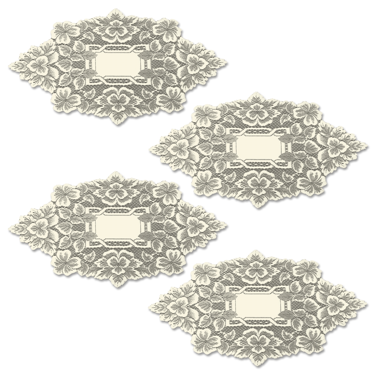 Picture of Heritage Lace HL-1220E-S 12 x 20 in. Heirloom Doily - Ecru - Set of 4