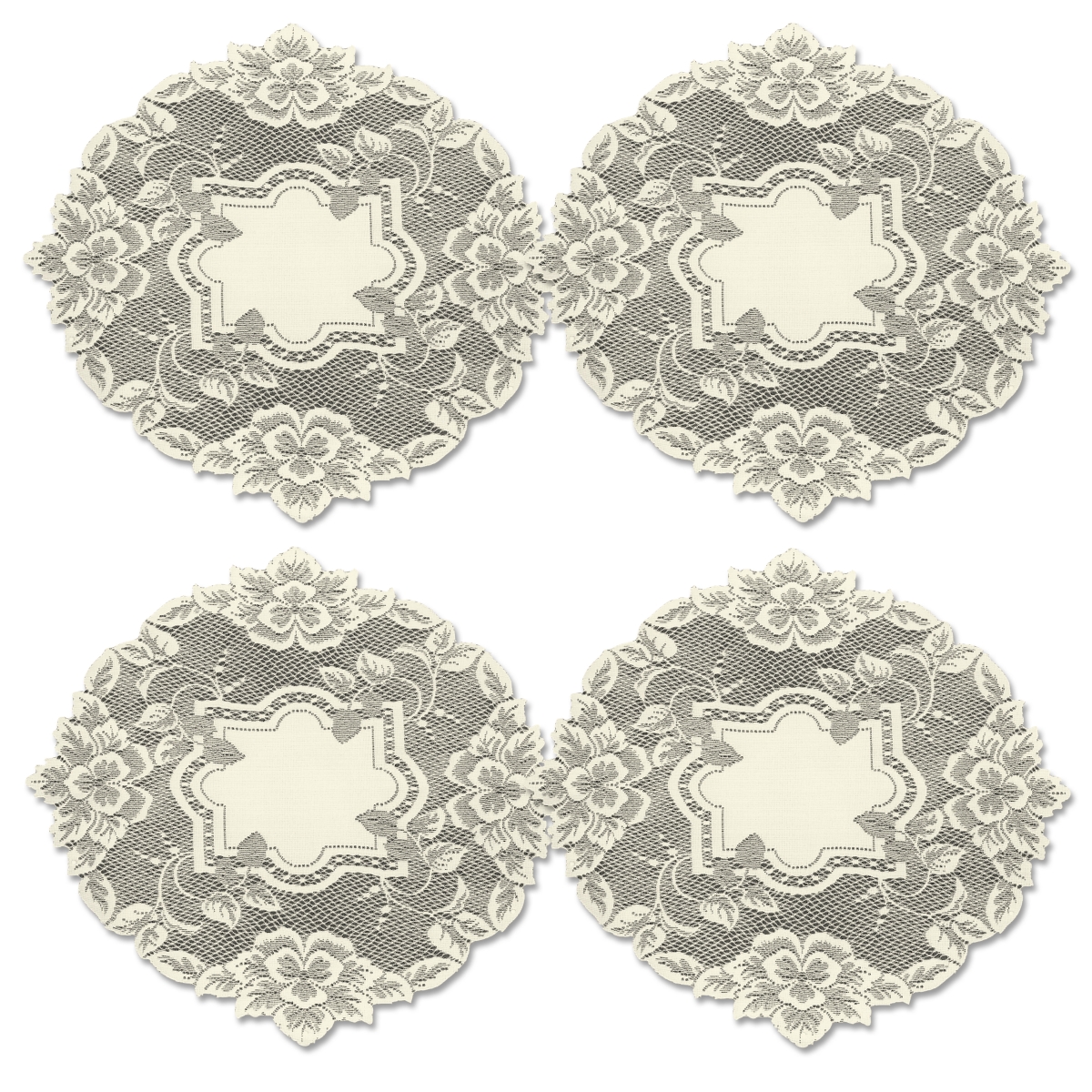 Picture of Heritage Lace HL-1600E-S 16 in. Heirloom Round Doily - Ecru - Set of 4