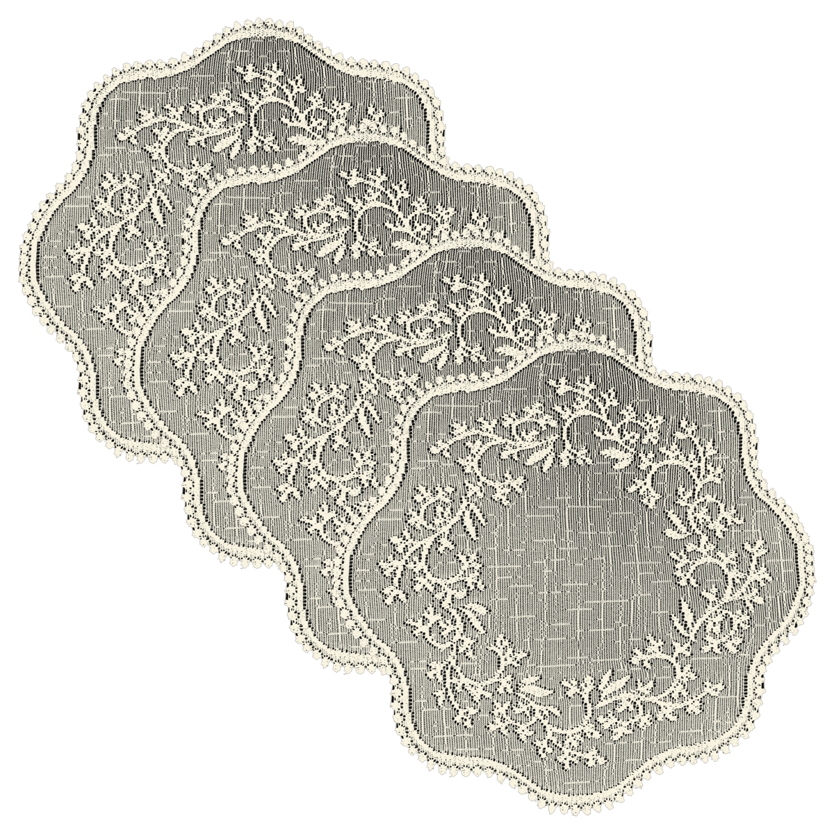 Picture of Heritage Lace SD-1200E-S Sheer Divine 12 in. Round Doily - Ecru - Set of 4