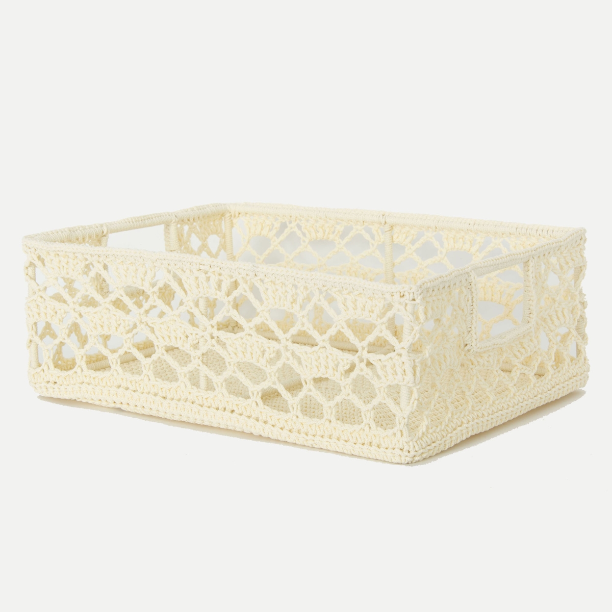 Picture of Heritage Lace MC-1120CR Mode Crochet Basket, Cream - 12 x 9 x 5 in.