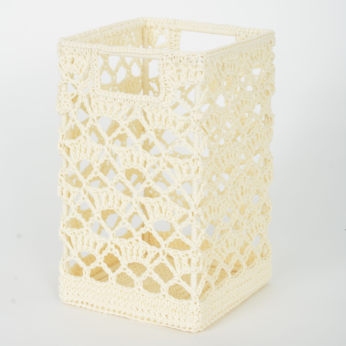 Picture of Heritage Lace MC-1125CR Mode Crochet Basket, Cream - 9 x 5.5 x 5.5 in.