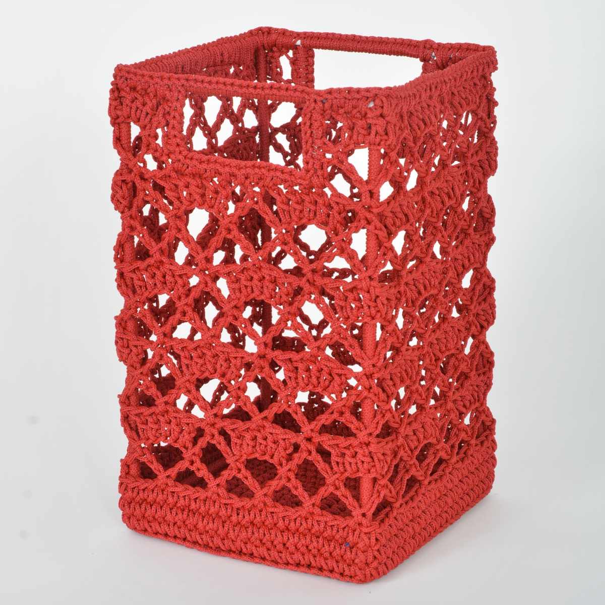 Picture of Heritage Lace MC-1125RR Mode Crochet Basket, Ruby Red - 9 x 5.5 x 5.5 in.
