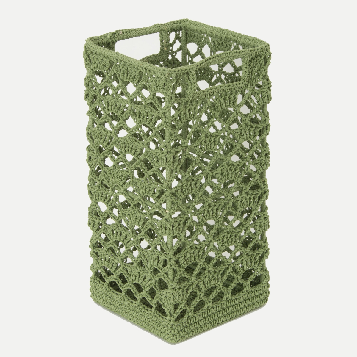 Picture of Heritage Lace MC-1125SG Mode Crochet Basket, Sage - 9 x 5.5 x 5.5 in.