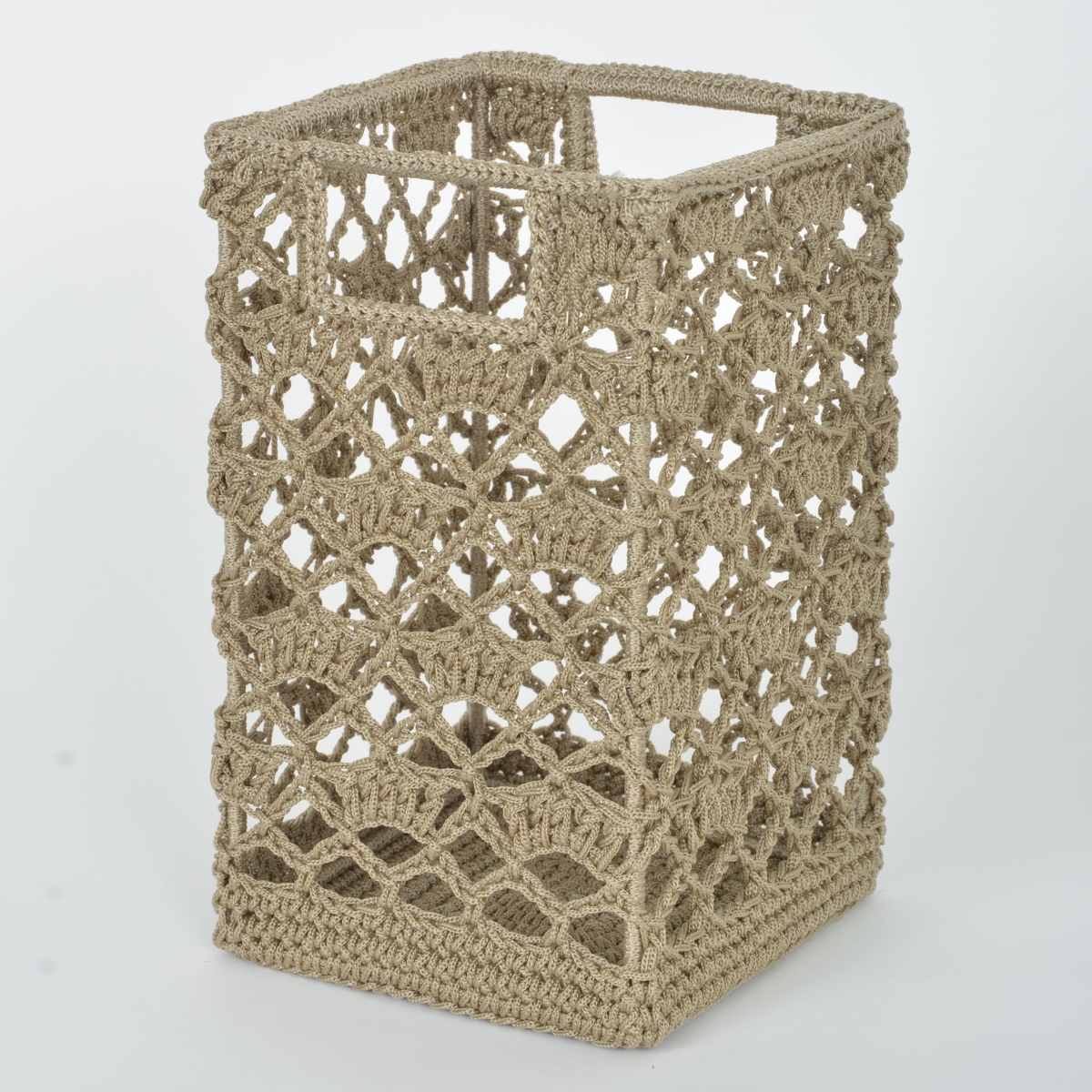 Picture of Heritage Lace MC-1125TN Mode Crochet Basket, Tan - 9 x 5.5 x 5.5 in.