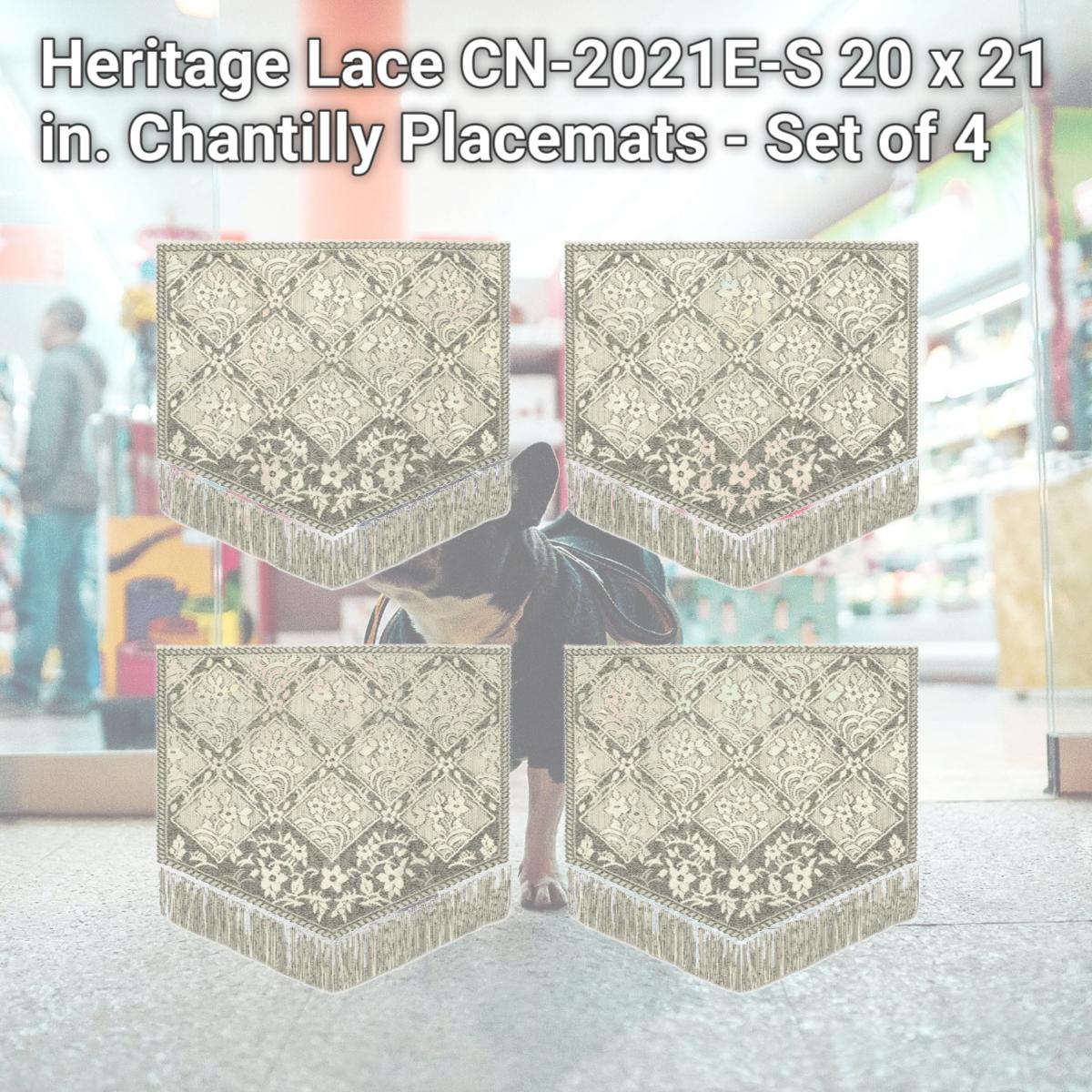 Picture of Heritage Lace CN-2021E-S 20 x 21 in. Chantilly Placemats - Set of 4