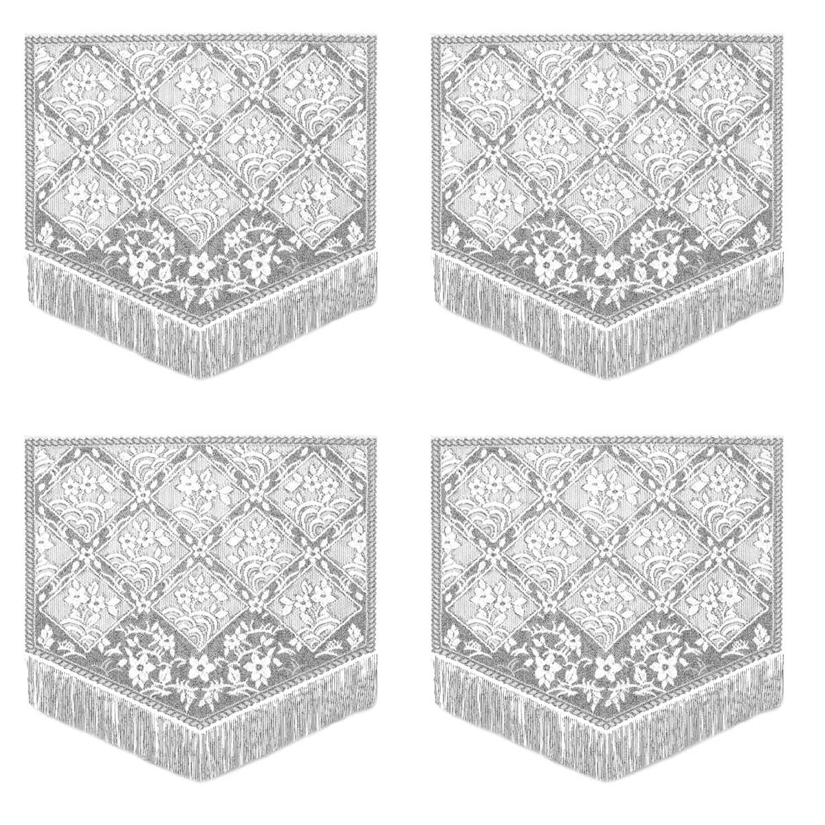 Picture of Heritage Lace CN-2021W-S 20 x 21 in. Chantilly Placemats&#44; White - Set of 4