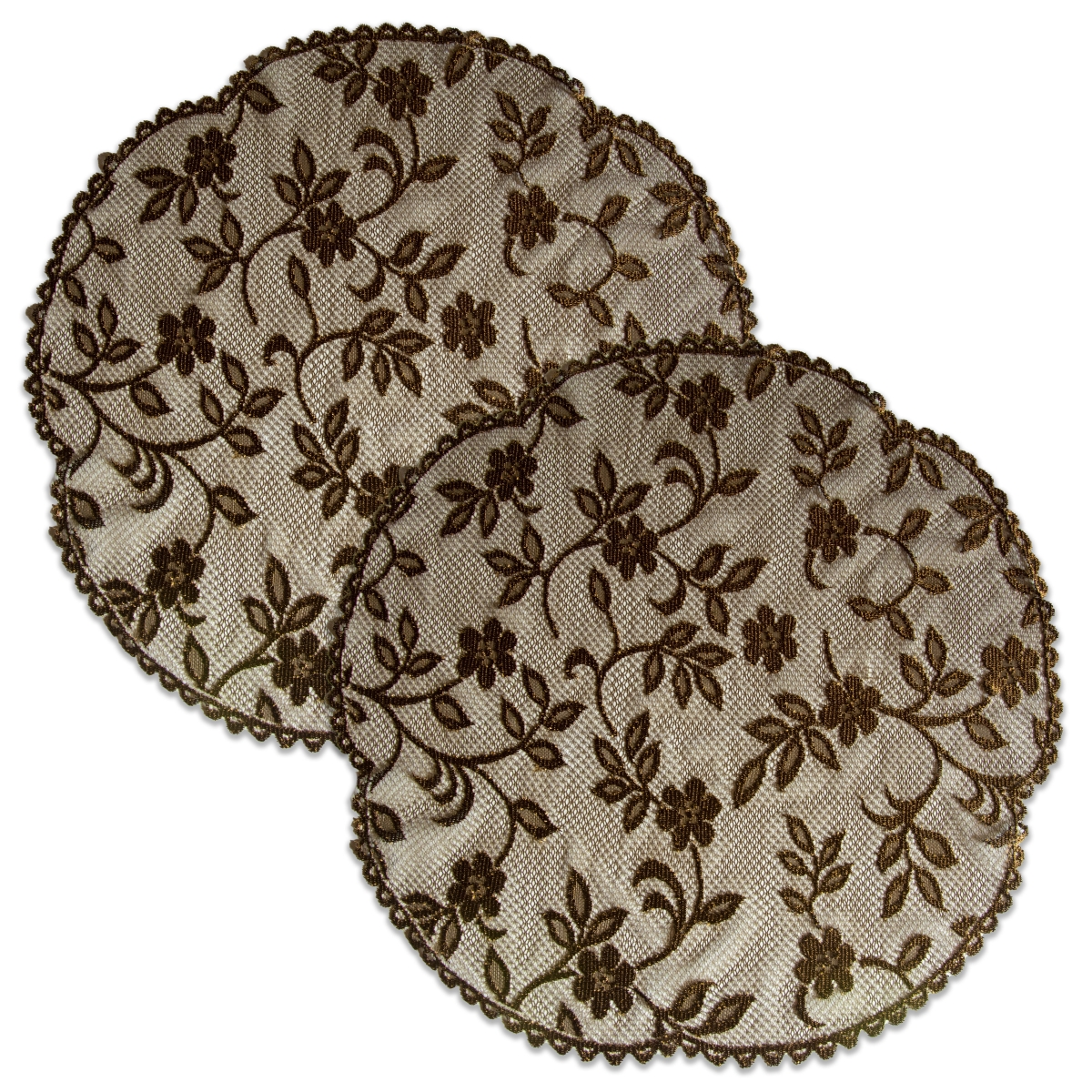 Picture of Heritage Lace JM-2000ER-S 20 in. Jasmine Round Doilies&#44; Earth - Set of 2