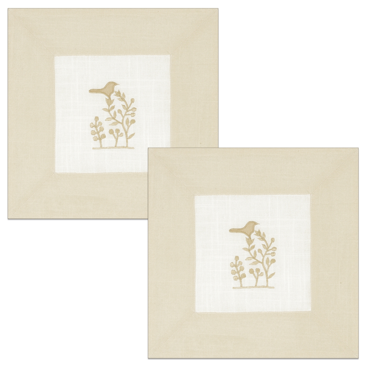 Picture of Heritage Lace RH-1212-S 12 x 12 in. Rabbit Hollow Doilies&#44; Off White & Sand - Set of 2