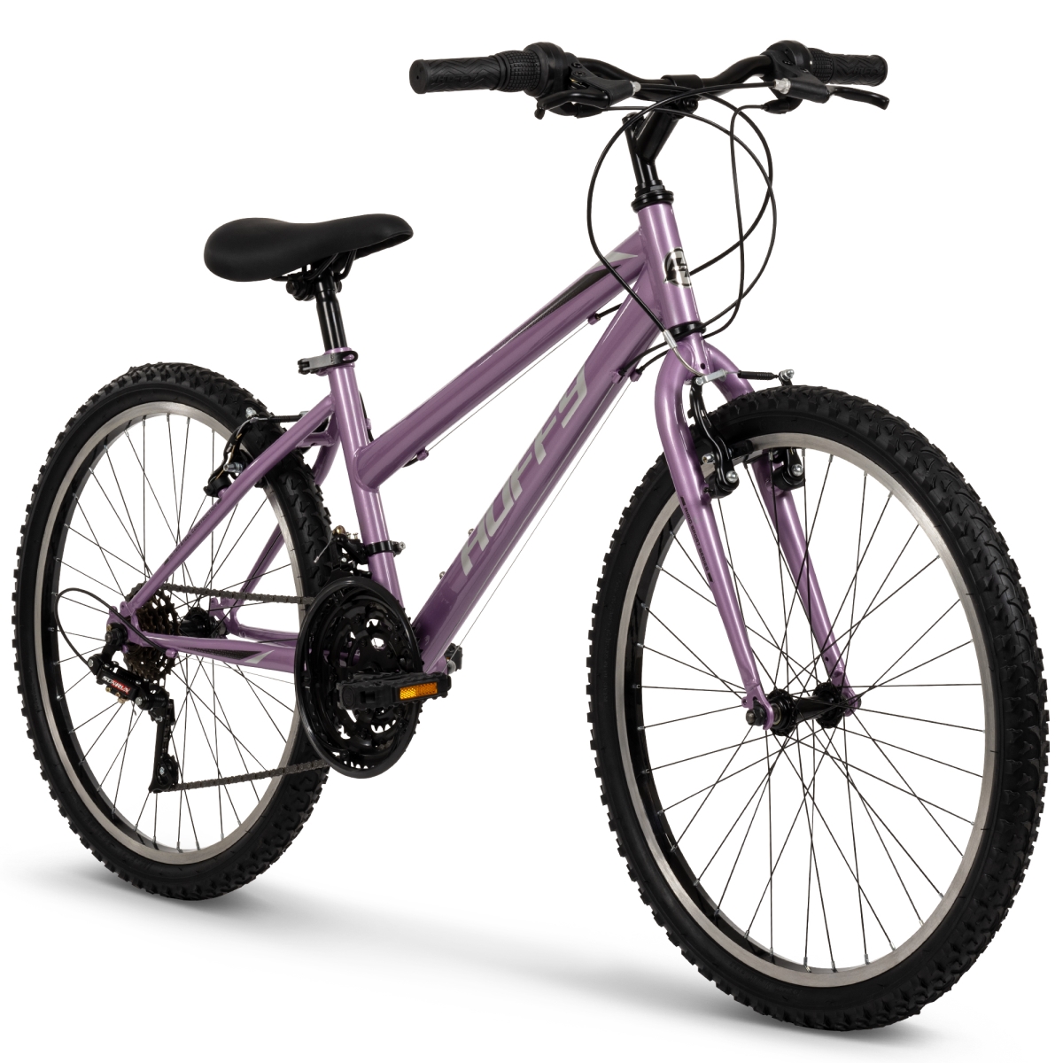 24215  Granite Mountain Bike - 24-Inch - 15-Speed - Steel Hardtail Frame - Twist Shifters  Ages 12 to 19 - Knobby Tires  Women's  Purple
