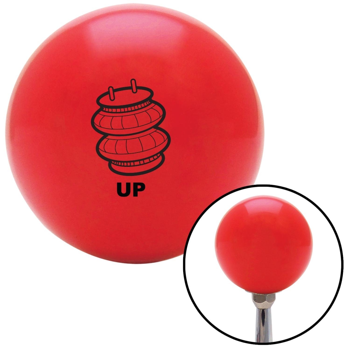 American Shifter 94242 Red Shift Knob with M16 x 1.5 Insert (Black Automotive Airbag Up)