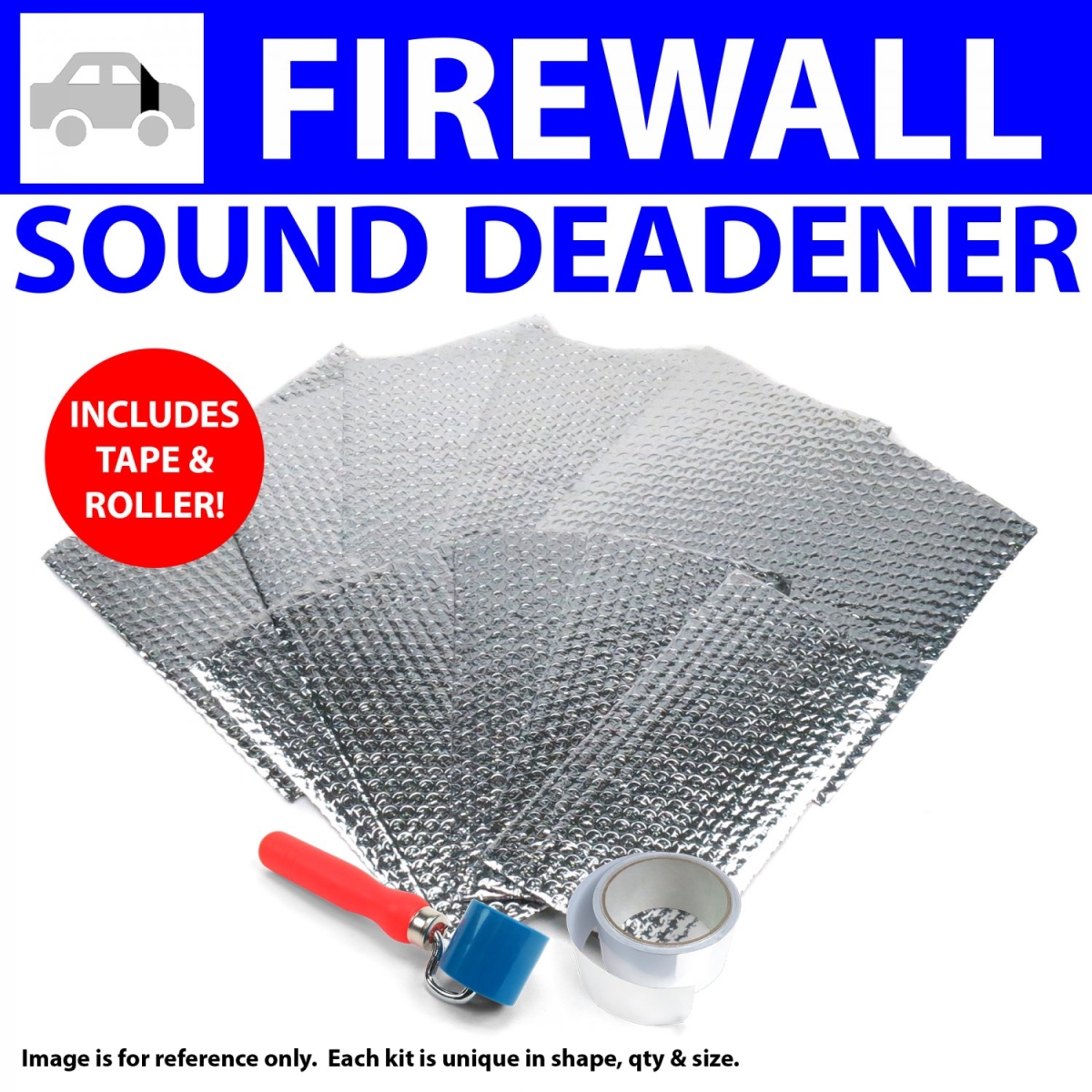Heat & Sound Deadener for 1981-1993 Chevy Truck S10 Master Kit with Tape & Roller
