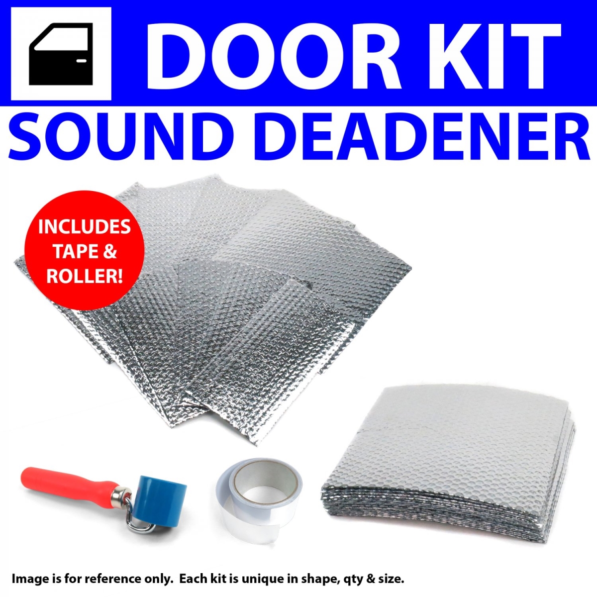 Heat & Sound Deadener for 1935-1940 Chevy Truck 4 Door Kit with Seam Tape & Roller