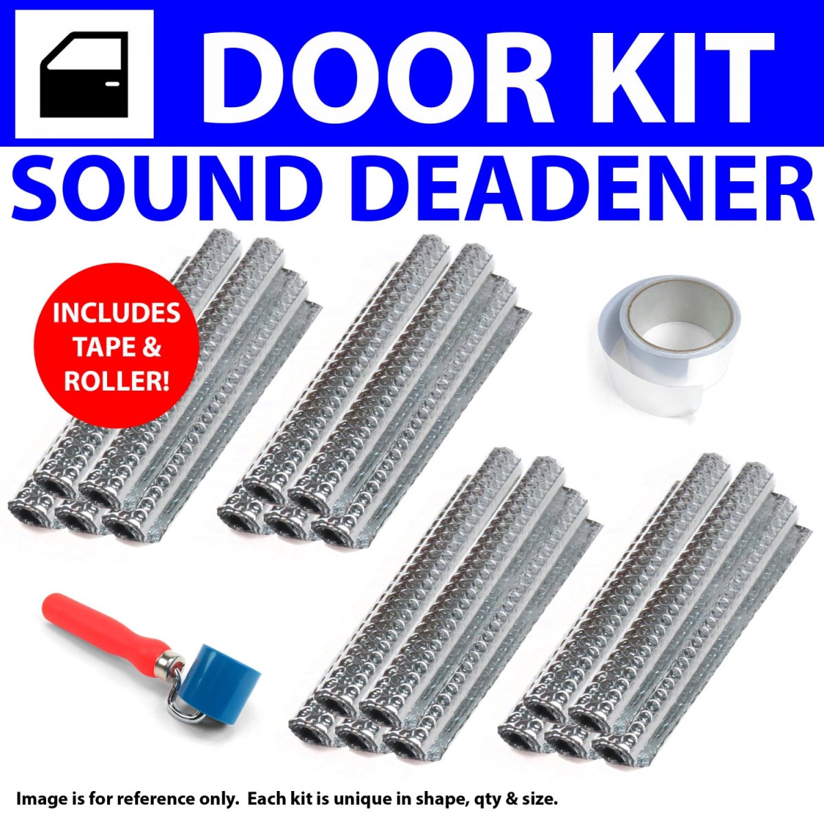Heat & Sound Deadener for 1964-1965 Ford Falcon 4 Door Kit with Seam Tape & Roller