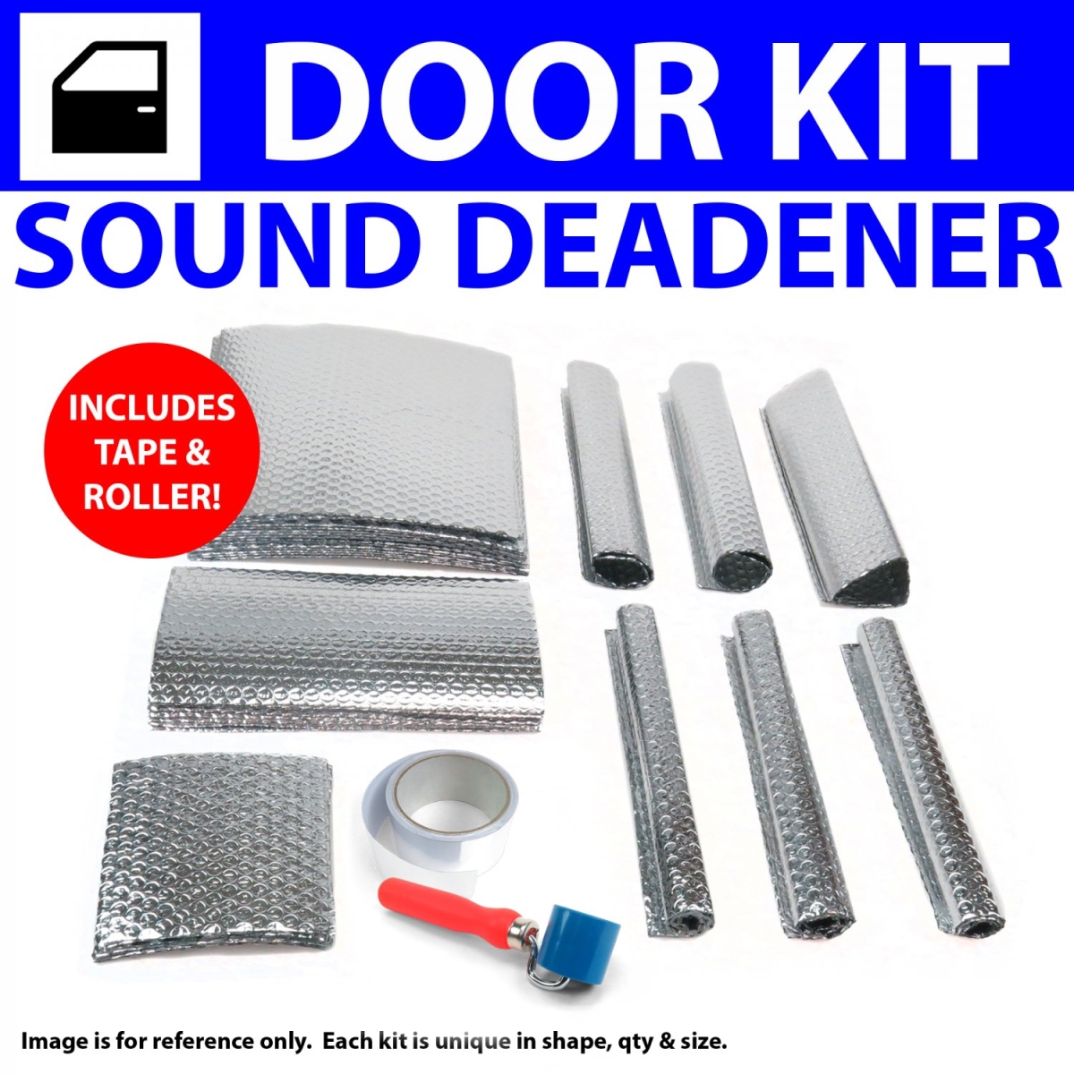 Heat & Sound Deadener for 1991-Present Ford Explorer 4 Door Kit with Tape & Roller
