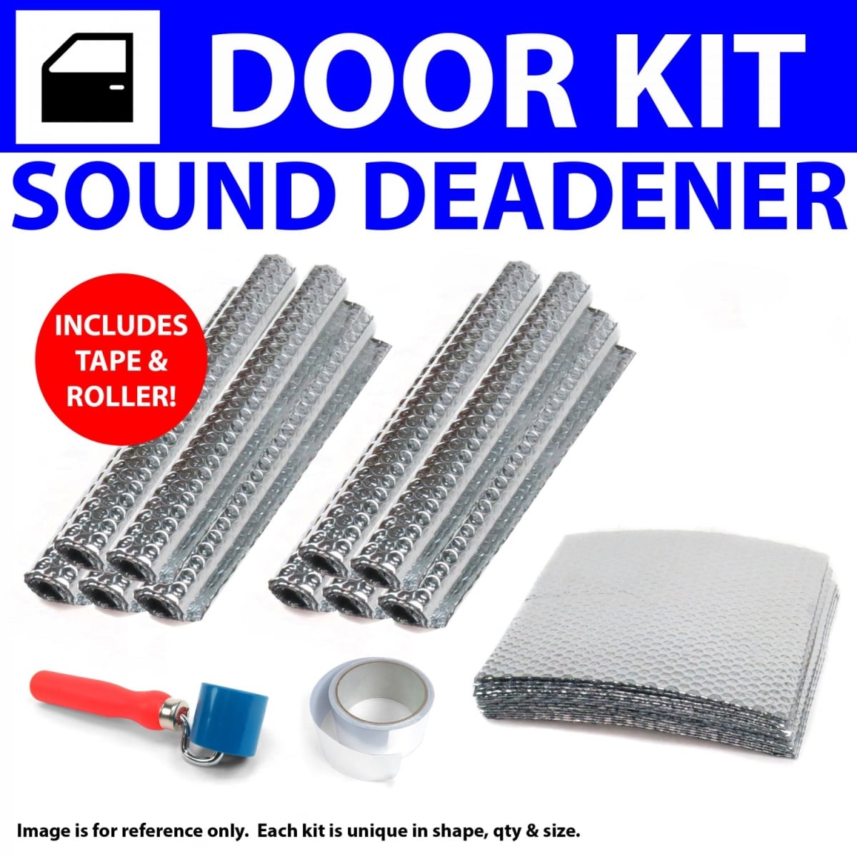 Heat & Sound Deadener for 1961-1980 IH Scout 4 Door Kit with Seam Tape & Roller