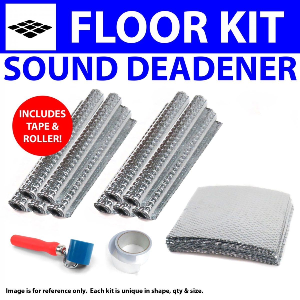 Heat & Sound Deadener for 1984-1991 BMW 3 series E30 Floor Kit with Tape & Roller