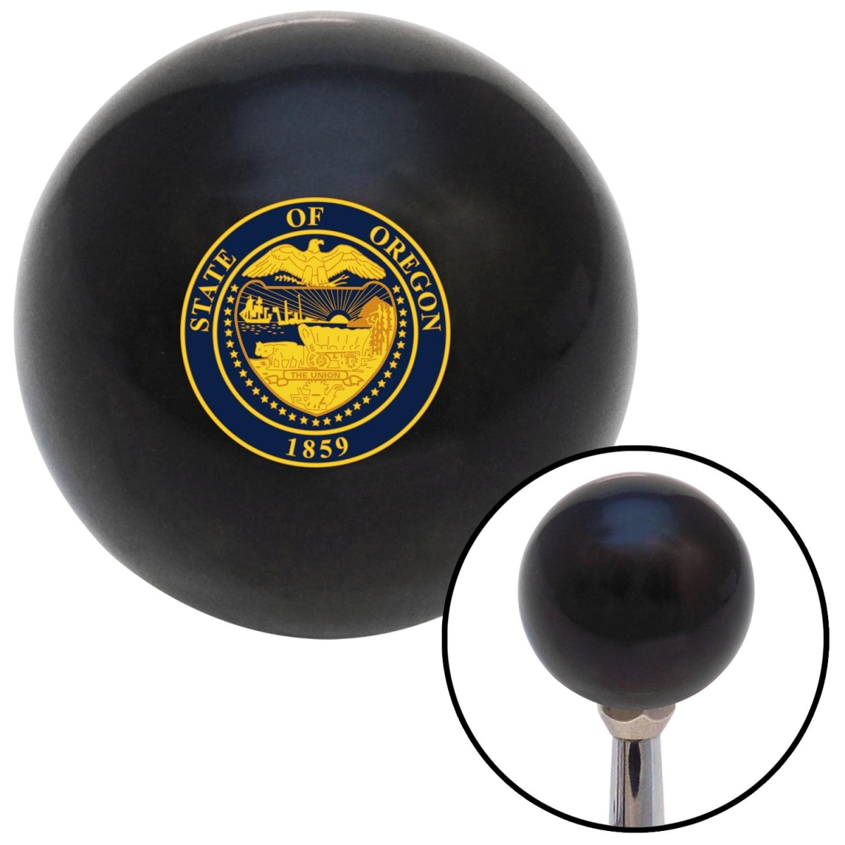 American Shifter 104684 Oregon State Seal Black Shift Knob with M16 x 1.5 Insert Shifter Auto Manual Custom Brody -  American Shifter Company