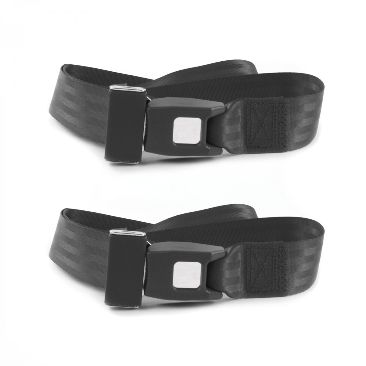 Standard 2 Point Charcoal Lap Bucket Seat Belt Kit for 1966-1973 Jeep Commando - 2 Belts
