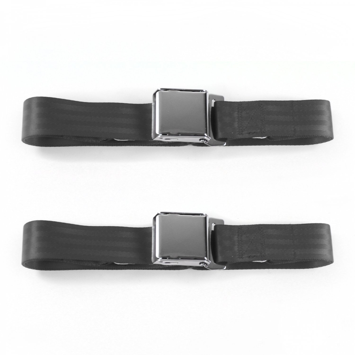 662401 Airplane 2 Point Charcoal Lap Bench Seat Belt Kit for 1971-1973 Ford Mustang - 3 Belts