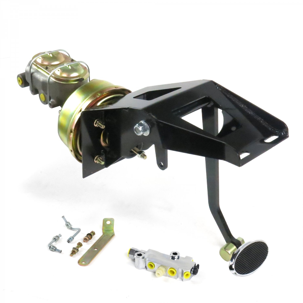 324857 8 in. Single Firewall Disc & Drum Brake Pedal Kit with Large Oval Chrome Pad for 1953-1956 Ford Truck