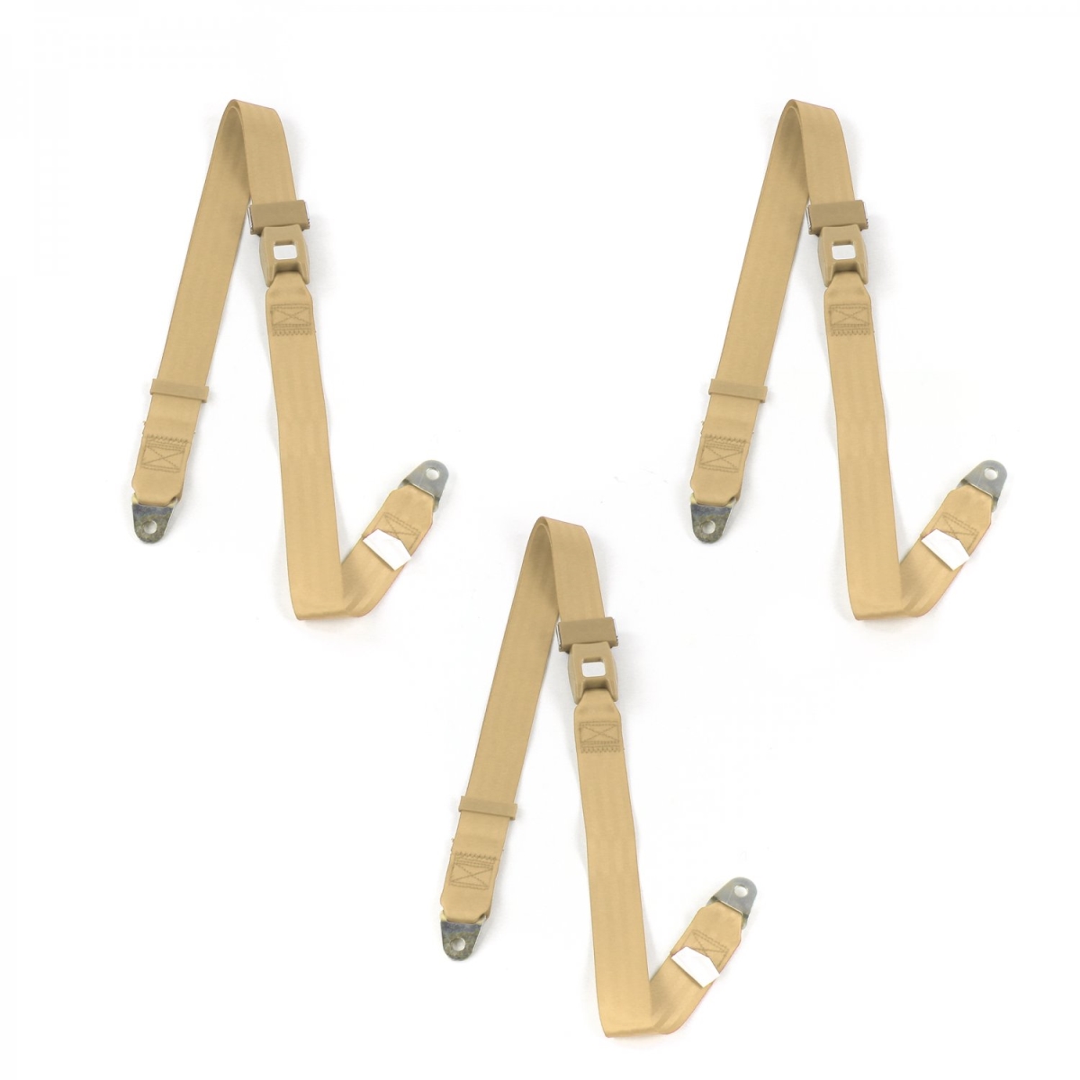 Standard 2 Point Tan Lap Bench Seat Belt Kit for 1952-1954 Ford - 3 Belts