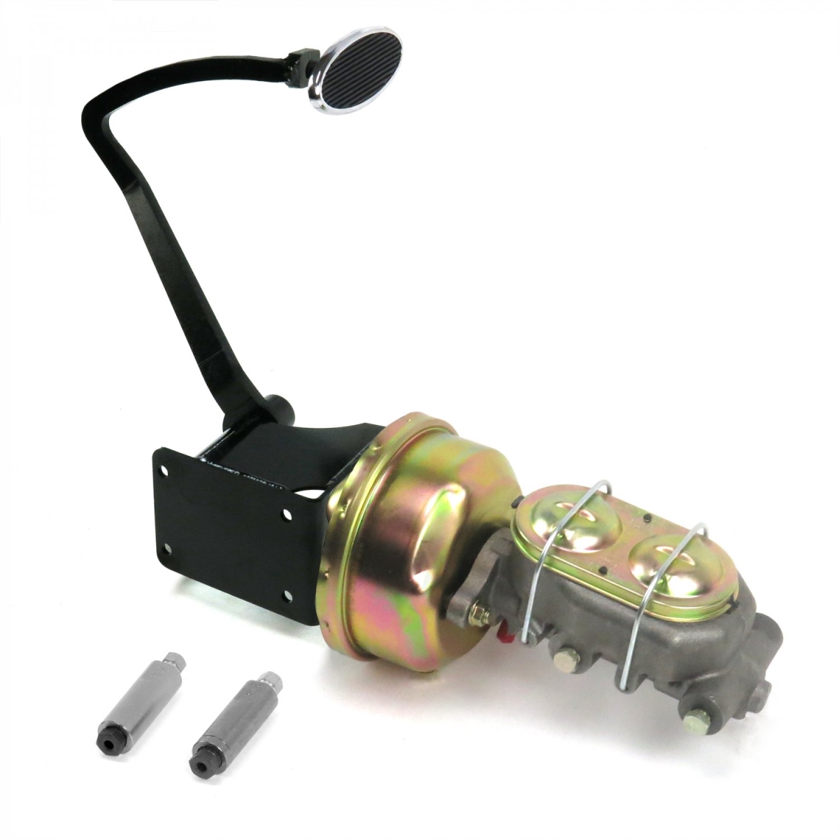 320917 7 in. Single Disc & Disc Brake Pedal Kit with Small Oval Chrome Pad for 1937-1939 Chevy