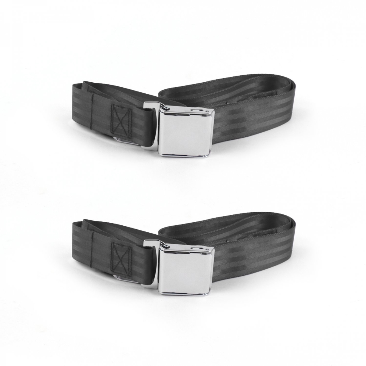 662424 Airplane 2 Point Charcoal Lap Bench Seat Belt Kit with 3 Belts for 1958-1960 Ford Thunderbird
