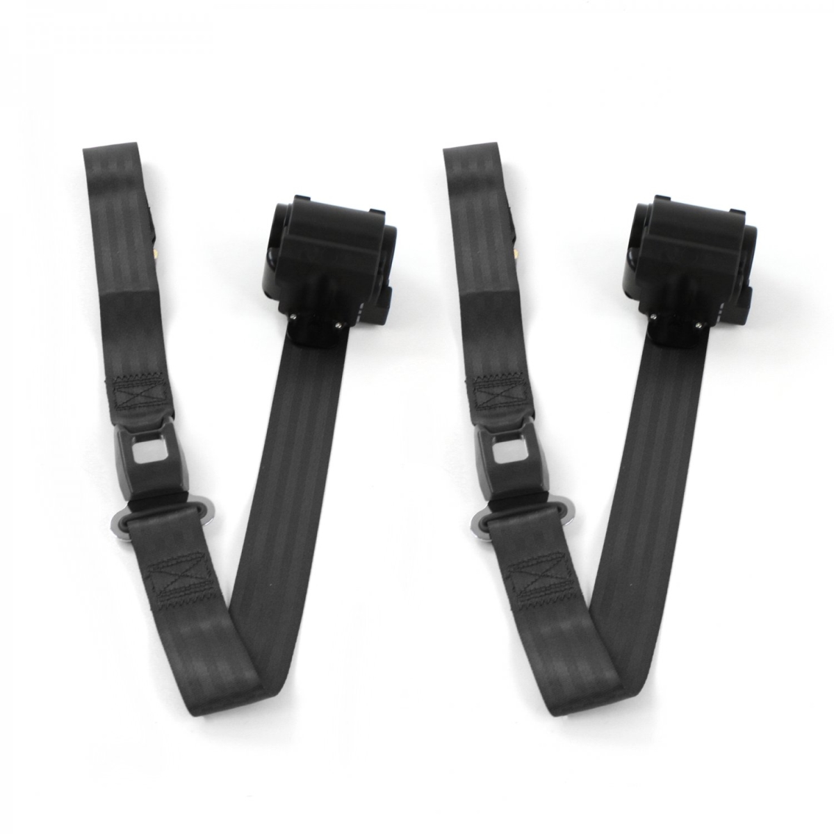 662717 Standard 2 Point Black Retractable Bucket Seat Belt Kit with 2 Belts for 1960-1963 Ford Falcon