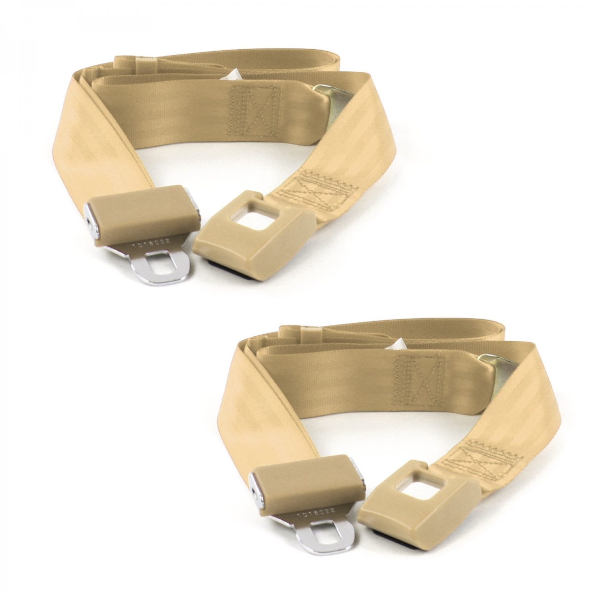 659341 Standard 2 Point Tan Lap Bucket Seat Belt Kit with 2 Belts for 1979-1987 AMC Eagle