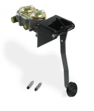 Firewall Manual Adjustable Disc & Drum Brake Pedal Kit with 3 in. Rubber Pad for Universal