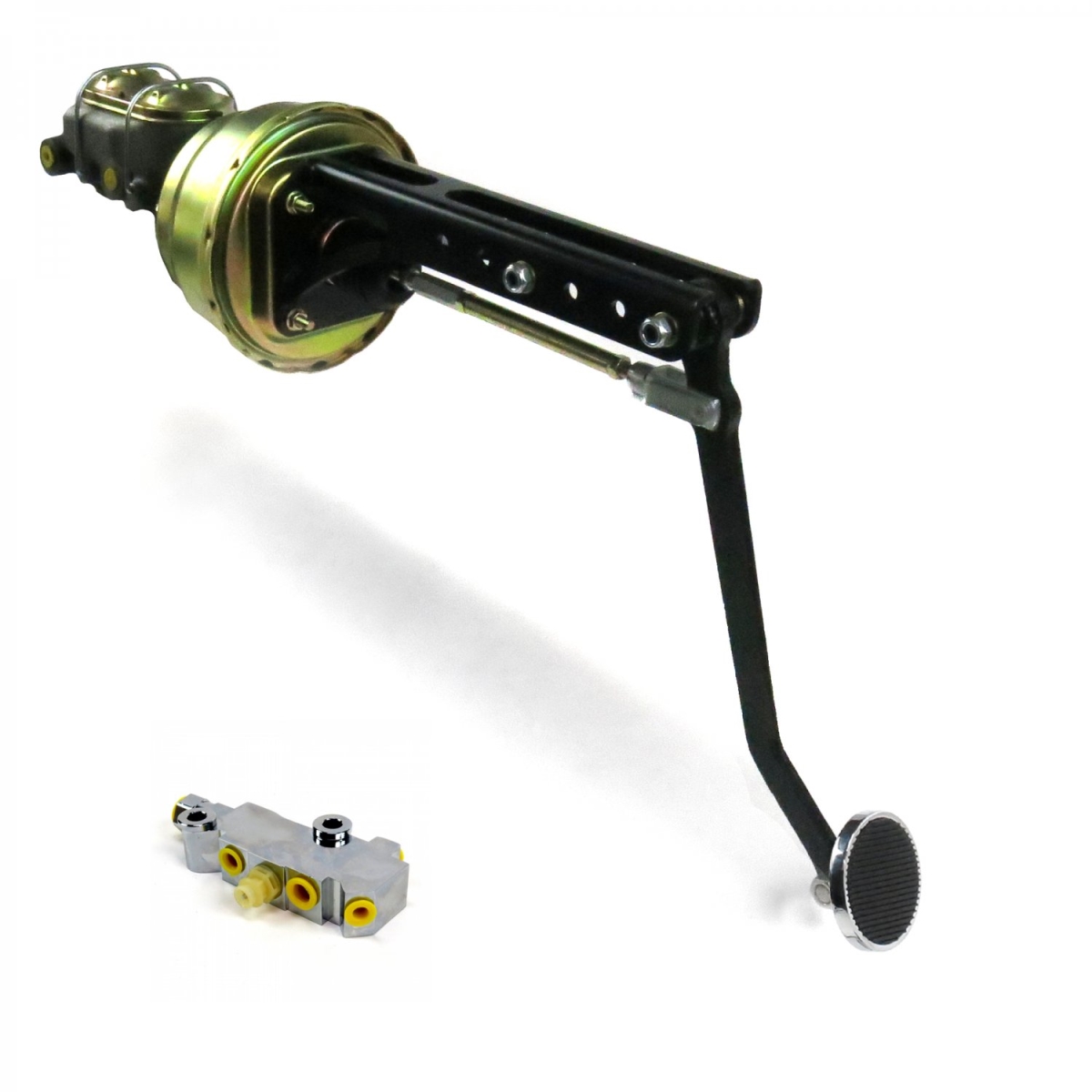 8 in. Dual Disc & Disc Brake Pedal Kit with 3 in. Chrome Pad for Universal
