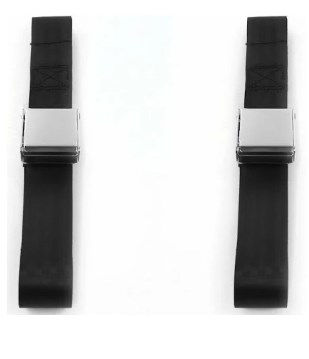 690850 Airplane 2 Point Black Lap Bucket Seat Belt Kit with Bracketry & 2 Belts for 1968-1972 Chevy Chevelle