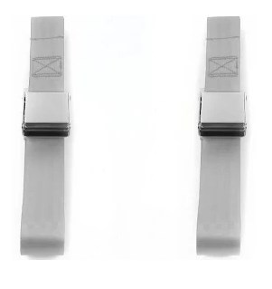 Airplane 2 Point Gray Lap Bucket Seat Belt Kit with Bracketry & 2 Belts for 1955-1956 Ford
