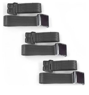 Airplane 2 Point Charcoal Lap Bucket Seat Belt Kit with Bracketry & 2 Belts for 1970 Ford Fairlane