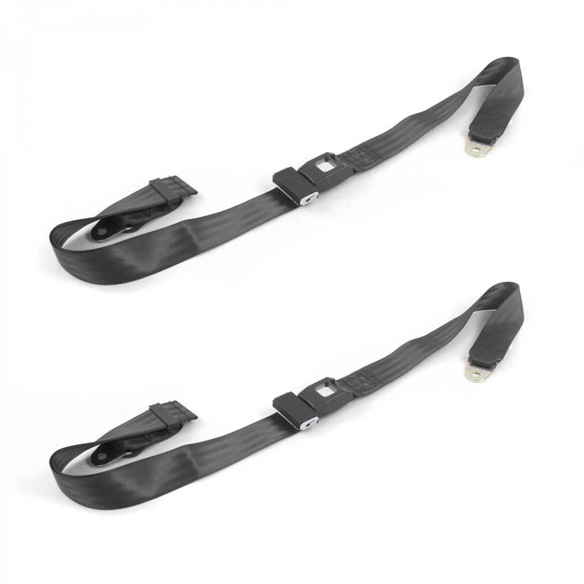 659726 Standard 2 Point Charcoal Lap Bucket Seat Belt Kit with 2 Belts for 1966-1967 Chevy II