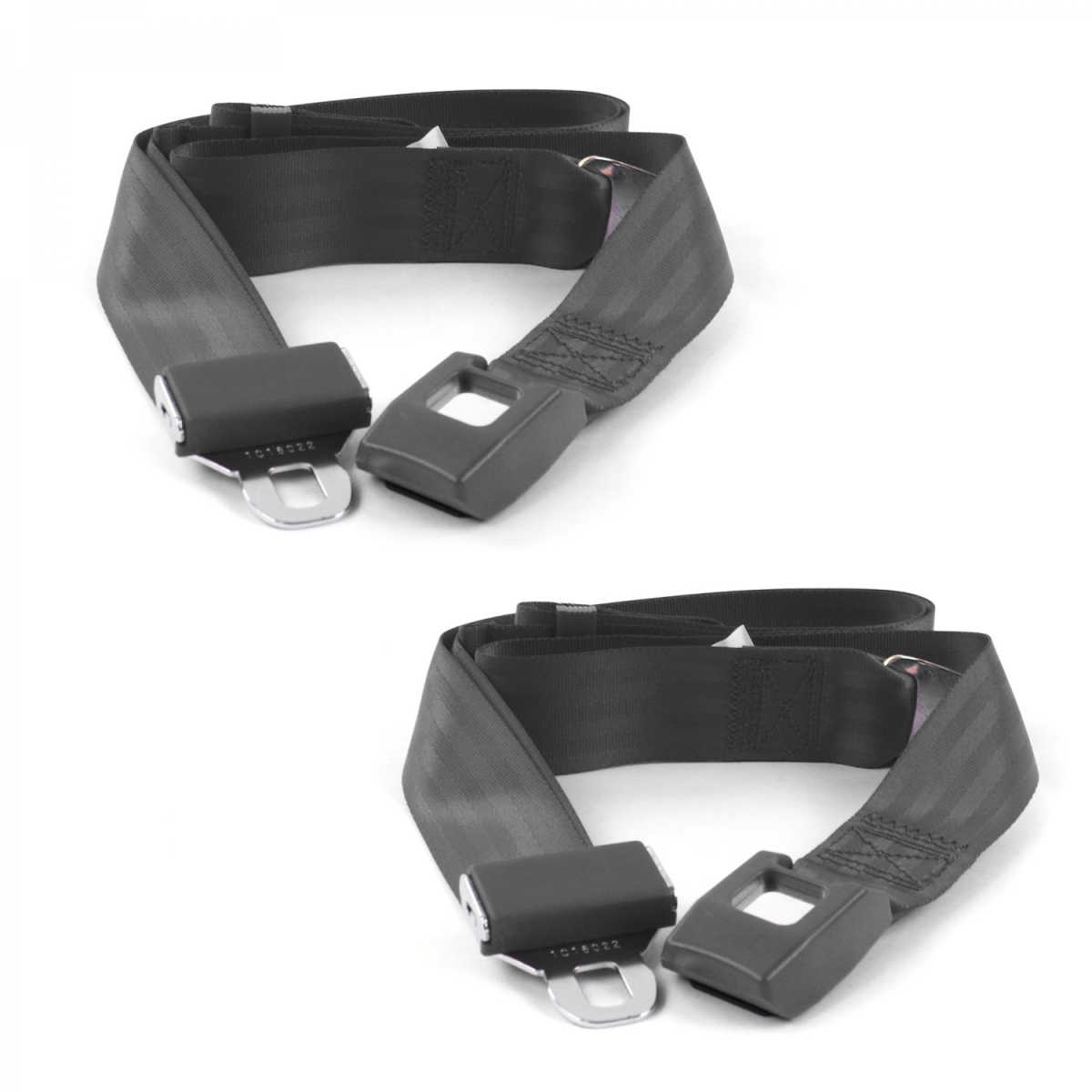 Standard 2 Point Charcoal Lap Bucket Seat Belt Kit with 2 Belts for 1961-1966 Ford Thunderbird