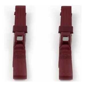 Standard 3 Point Burgundy Retractable Bucket Seat Belt Kit with Bracketry & 2 Belts for 1944-1952 Jeep Willys