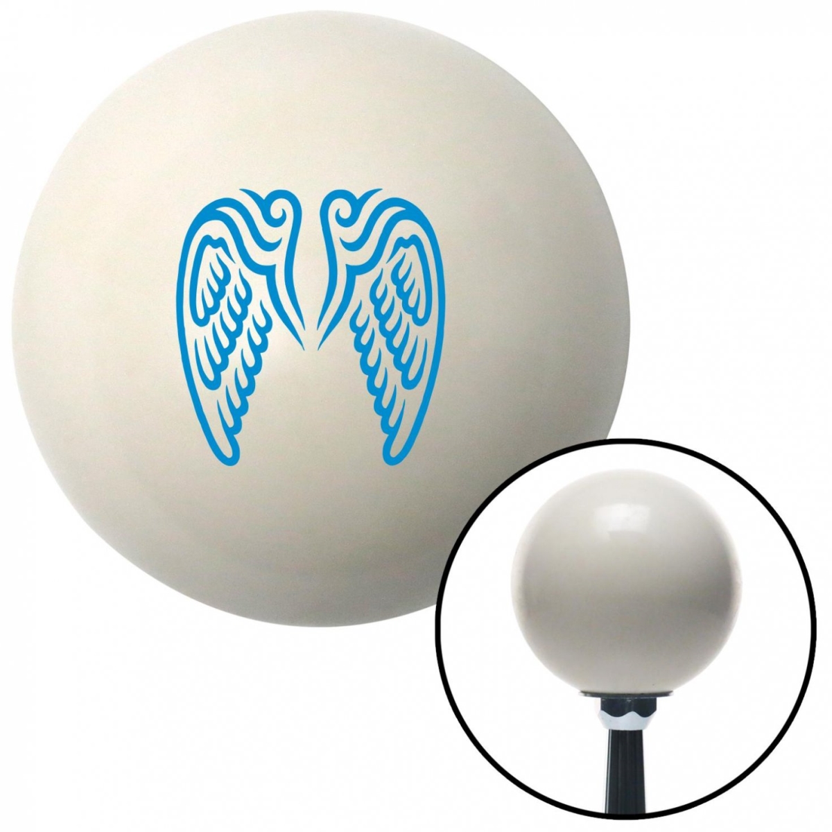 American Shifter 31019 Blue Angel Wings Ivory Shift Knob with M16 x 1.5 Insert Shifter Auto Manual Custom Brody -  American Shifter Company