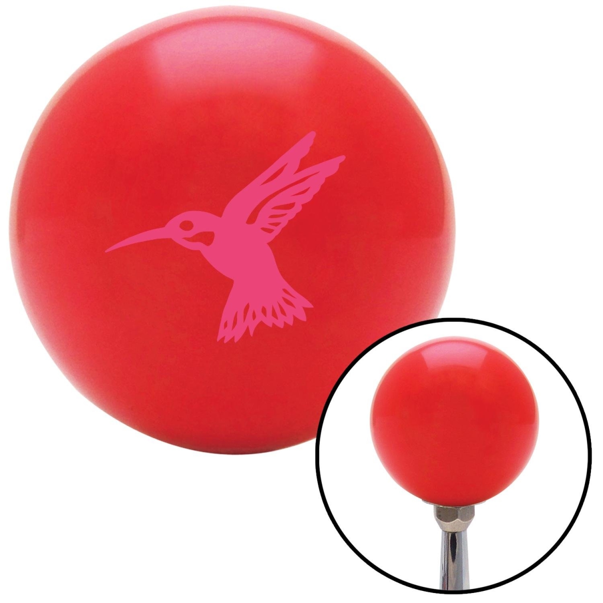 American Shifter 93784 Red Shift Knob with M16 x 1.5 Insert (Pink Hummingbird)