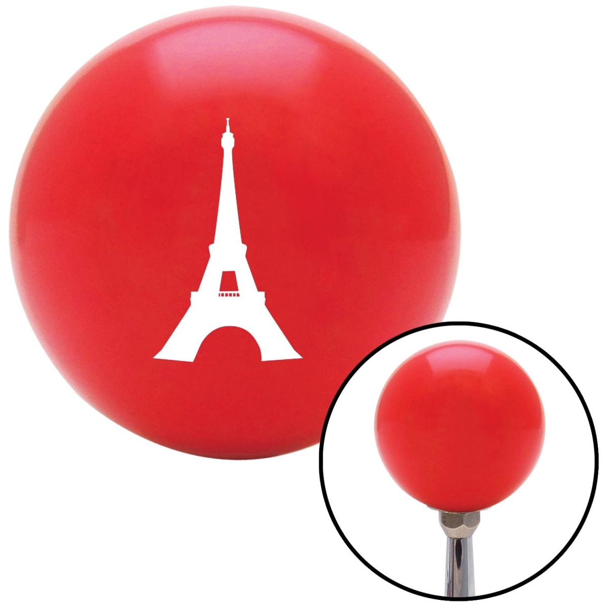 American Shifter 94031 Red Shift Knob with M16 x 1.5 Insert (White The Eiffel Tower)