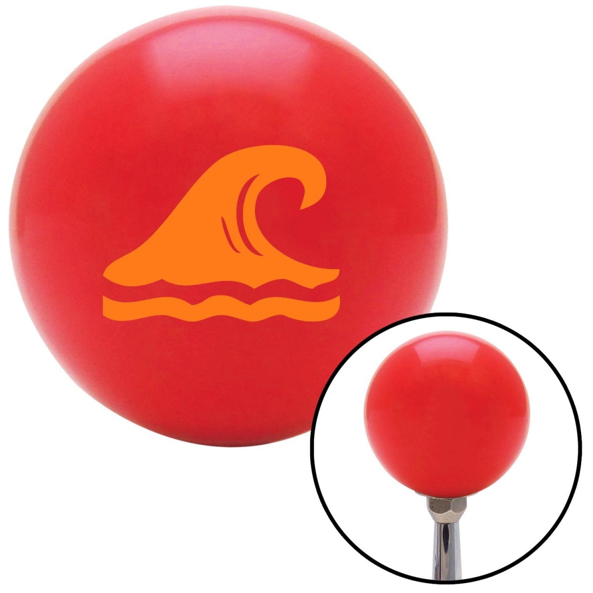 American Shifter 95895 Red Shift Knob with M16 x 1.5 Insert (Orange Hawaiian Waves 2)