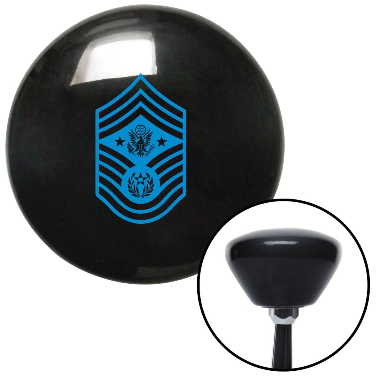 American Shifter 146340 Blue Chief Master Sergeant of the Air Force Black Retro Shift Knob with M16 x 1.5 Auto -  American Shifter Company