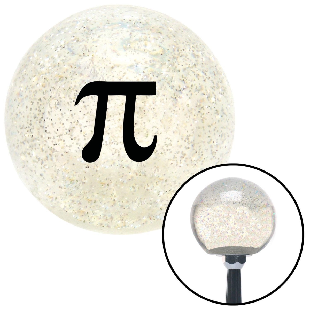 American Shifter 93190 Clear Metal Flake Shift Knob with M16 x 1.5 Insert (Black Pie)