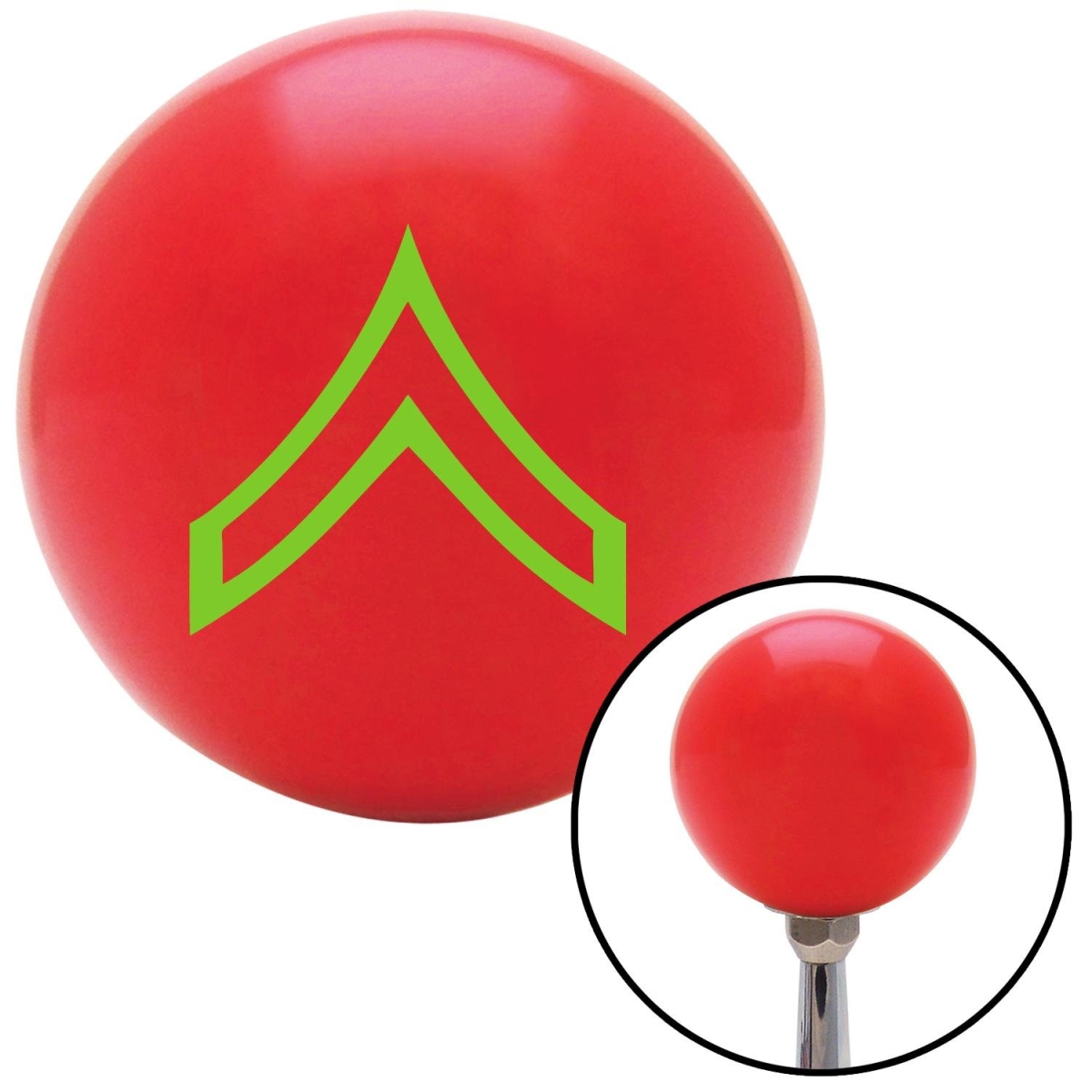 American Shifter 97835 Red Shift Knob with M16 x 1.5 Insert (Green Private)
