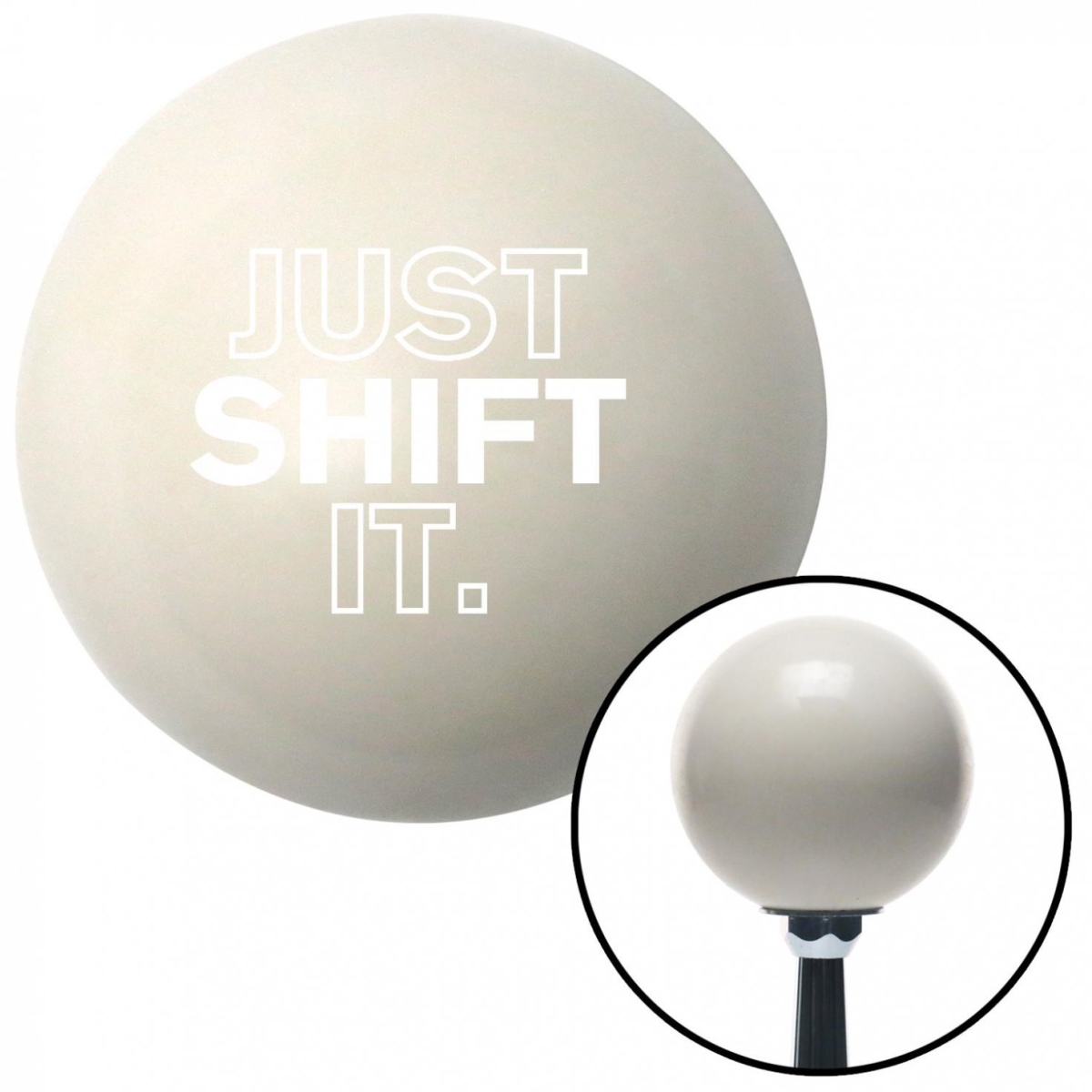 American Shifter 34362 White Just Shift It. Ivory Shift Knob with M16 x 1.5 Insert Shifter Auto Manual -  American Shifter Company