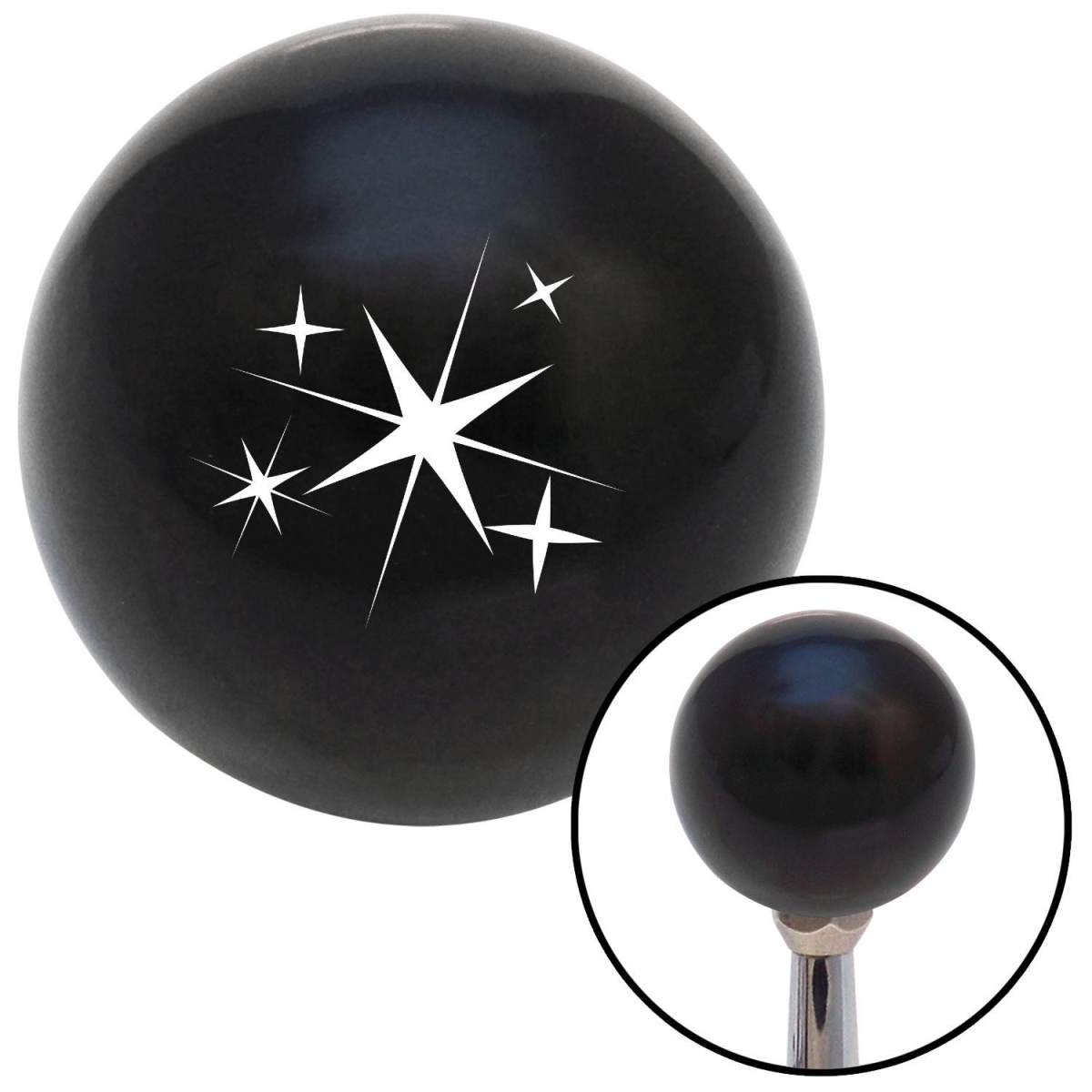 American Shifter 109744 White Abstract Stars Black Shift Knob with M16 x 1.5 Insert Shifter Auto Manual -  American Shifter Company