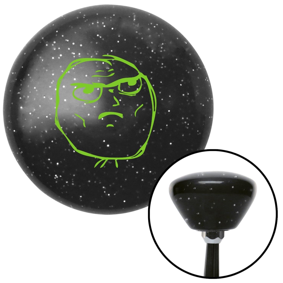 American Shifter 170606 Black Retro Metal Flake Shift Knob with M16 x 1.5 Insert (Green Determined)